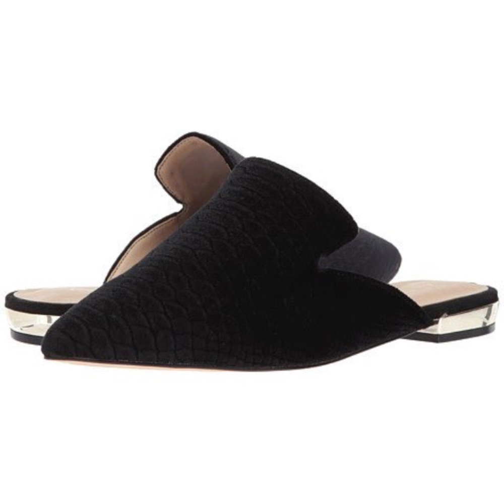 Aldo NWT Araleria Black Snake Skin Flat Mule